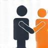Icon representing collaborative partnership.